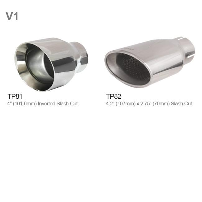 Cobra Sport Audi TTS Mk3 2.0 TFSI cat back performance exhaust tailpipes with polished finish and dual outlet design.