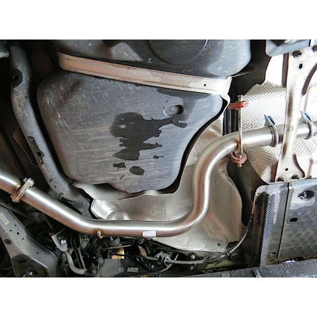Cobra Sport Audi A3 8P 2.0 TDI twin tip cat back performance exhaust system installed on a vehicle.